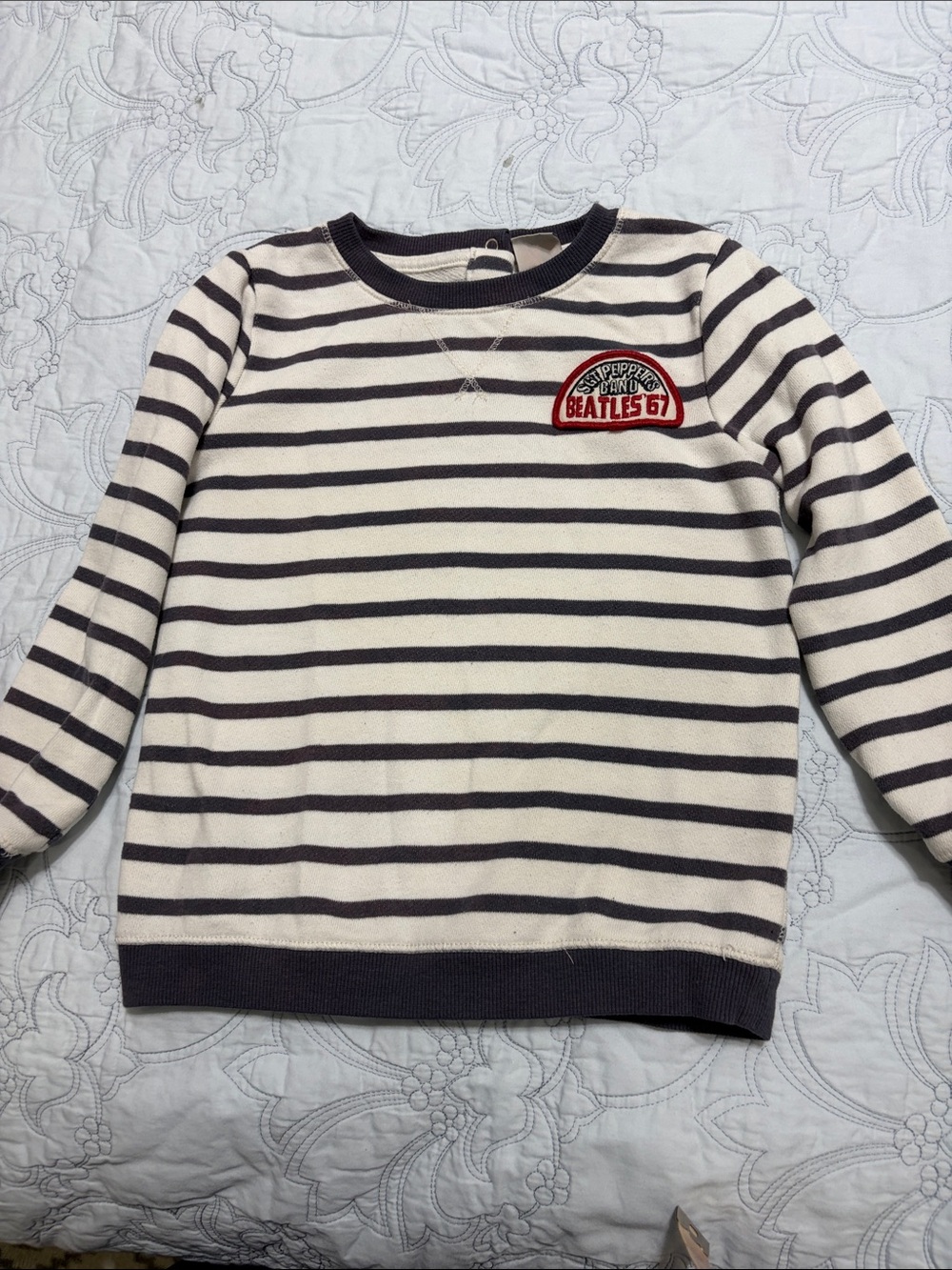 Junk Food SGT PEPPERS BAND BEATLES ‘67 Striped Kids Sweatshirt Size 3T RARE